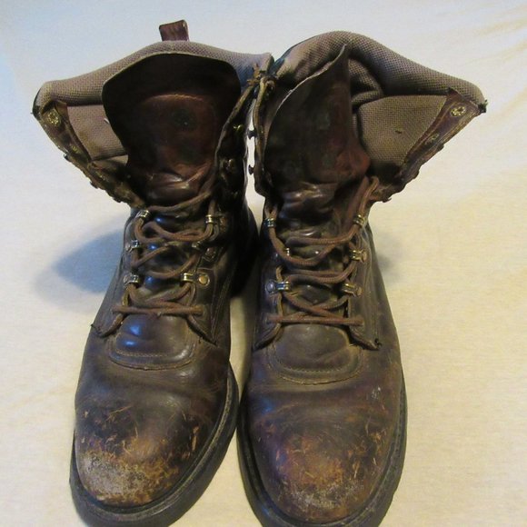 Mens Vtg Red Wing Brown Leather Steel Toe Work Boots Sz 11 main image 7